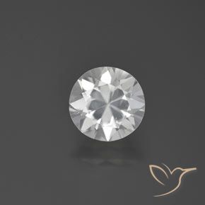1.49ct Натуральный Белый Циркон, Круглый, VVS-VS