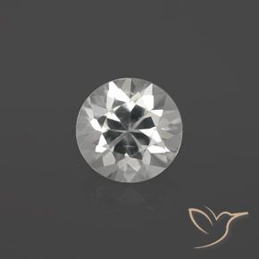 1.73ct Натуральный Белый Циркон, Круглый, Чистота VS