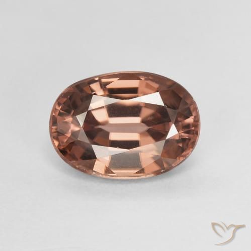 2.74ct Натуральный Светло-коричневая коричневая Циркон, Овал, VVS-VS