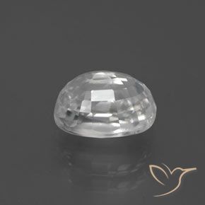 3.04 карата, натуральный Белый Циркон, Овал, Чистота VVS