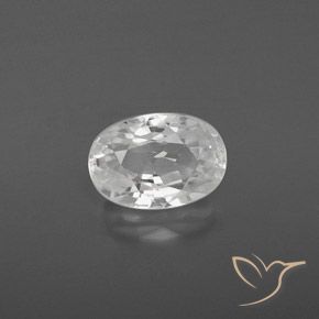 2.95ct Натуральный Белый Циркон, Овал, Чистота VVS