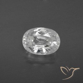 3.23ct Натуральный Белый Циркон, Овал, Чистота VS