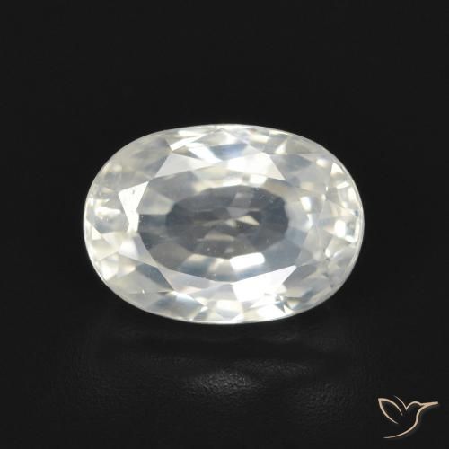 3.20ct Натуральный Теплый белый Циркон, Овал, Чистота VVS