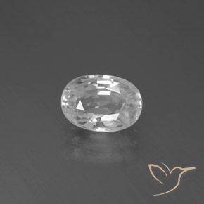 3.53ct Натуральный Белый Циркон, Овал, Чистота VS