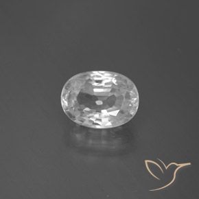 3.17ct Натуральный Белый Циркон, Овал, Чистота VS