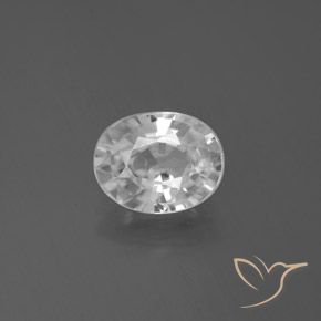 3.02ct Натуральный Белый Циркон, Овал, VVS-VS