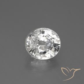 2.84ct Натуральный Белый Циркон, Овал, Чистота VVS