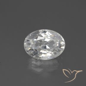 3.09ct Натуральный Теплый белый Циркон, Овал, Чистота VS