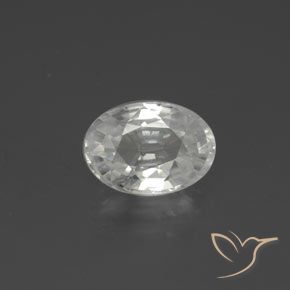 2.53ct Натуральный Теплый белый Циркон, Овал, Чистота VVS