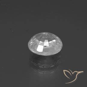 2.84 карата, натуральный Белый Циркон, Овал, Чистота VVS