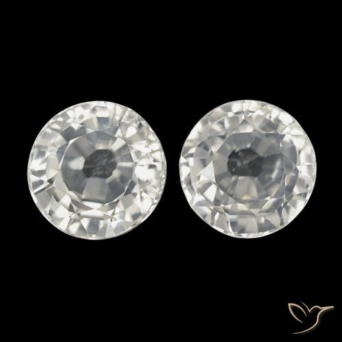 4.22ctw Белый Циркон, Круглый, VVS-VS