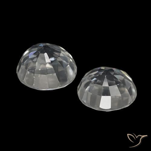 4.22 карата, натуральный Белый Циркон, Огранка Круг, VVS-VS