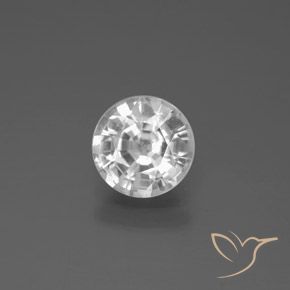 1.65ct Натуральный Белый Циркон, Круглый, Чистота VS