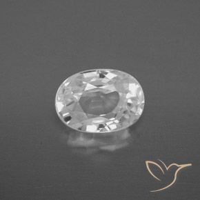 2.91ct Натуральный Белый Циркон, Овал, Чистота VVS