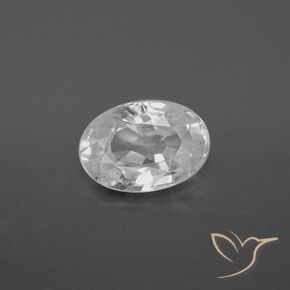 2.26ct Натуральный Белый Циркон, Овал, VVS-VS