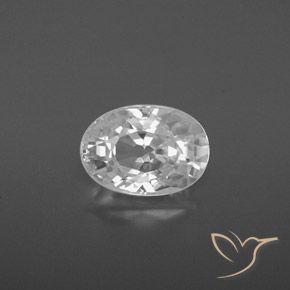 2.74ct Натуральный Белый Циркон, Овал, Чистота VVS