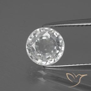 2.59ct Натуральный Белый Циркон, Круглый, VVS-VS