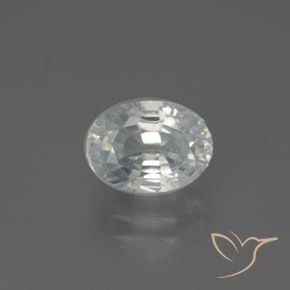 2.85ct Натуральный Теплый белый Циркон, Овал, Чистота VVS