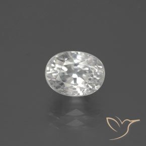 3.24ct Натуральный Теплый белый Циркон, Овал, Чистота VVS
