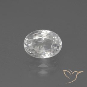 3.05ct Натуральный Белый Циркон, Овал, VVS-VS