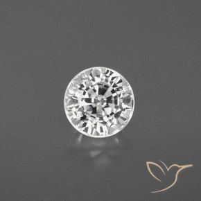 2.65ct Натуральный Теплый белый Циркон, Круглый, Чистота VS