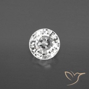 1.86ct Натуральный Теплый белый Циркон, Круглый, Чистота VVS