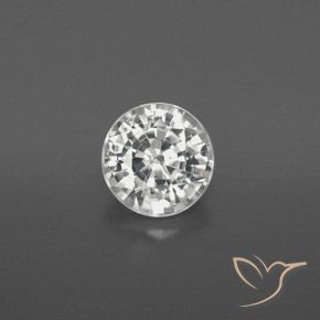 1.88ct Натуральный Теплый белый Циркон, Круглый, Чистота VVS