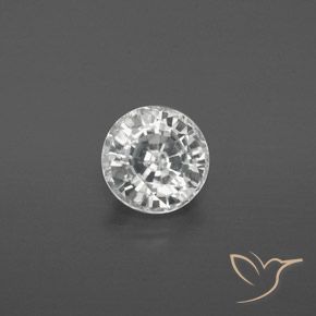 1.65ct Натуральный Теплый белый Циркон, Круглый, Чистота VVS