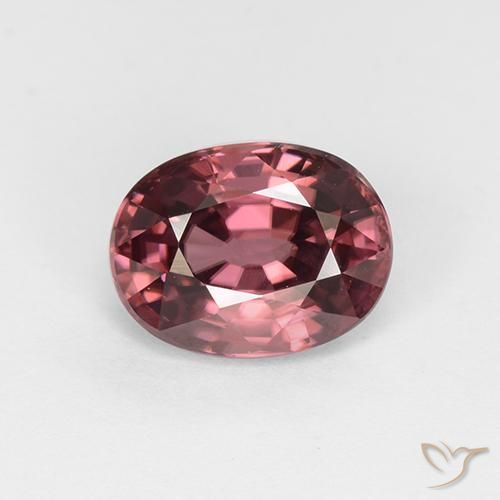 3.44ct Натуральный Мерло Красный Циркон, Овал, Чистота VVS