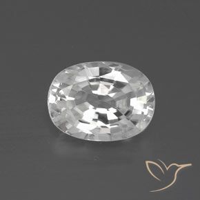 2.85ct Натуральный Белый Циркон, Овал, Чистота VVS
