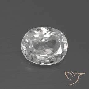 2.92ct Натуральный Белый Циркон, Овал, Чистота VVS