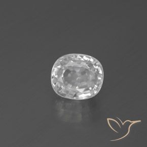 3.29ct Натуральный Белый Циркон, Подушка, Чистота VS