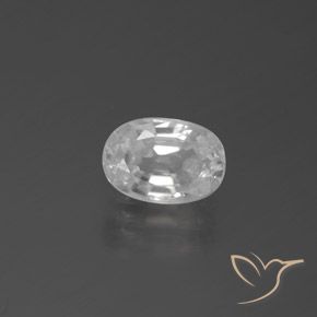 3.36ct Натуральный Белый Циркон, Овал, Чистота VVS