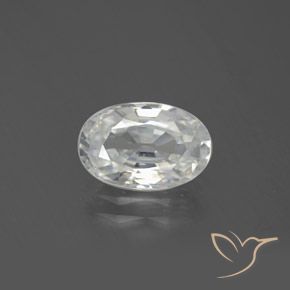 2.64ct Натуральный Теплый белый Циркон, Овал, Чистота VVS