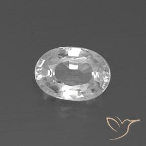 2.25ct Натуральный Белый Циркон, Овал, Чистота VVS