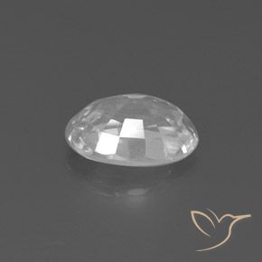 2.25 карата, натуральный Белый Циркон, Овал, Чистота VVS