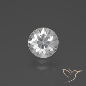 2.39ct Натуральный Белый Циркон, Круглый, VVS-VS