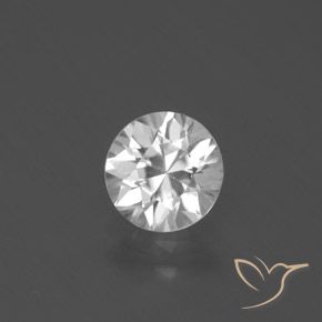 1.68ct Натуральный Белый Циркон, Круглый, VVS-VS