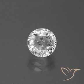 3.29ct Натуральный Белый Циркон, Круглый, Чистота VS