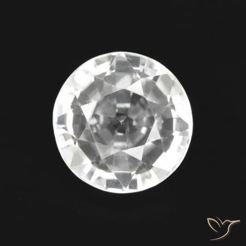2.89ct Натуральный Ясно Белый Циркон, Круглый, Чистота VS
