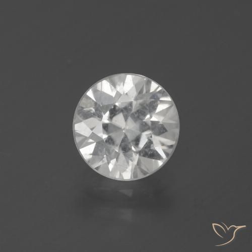 2.43ct Натуральный Белый Циркон, Круглый, Чистота VS