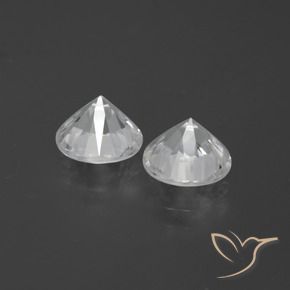 3.95 карата, натуральный Белый Циркон, Круглый, Чистота VS