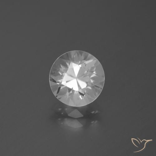 2.58ct Натуральный Белый Циркон, Круглый, VVS-VS