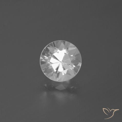 2.56ct Натуральный Белый Циркон, Круглый, Чистота VS