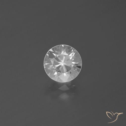 1.76ct Натуральный Белый Циркон, Круглый, VVS-VS
