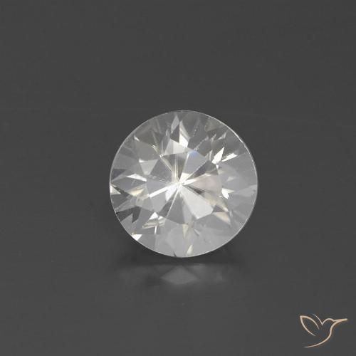 2.19ct Натуральный Белый Циркон, Круглый, Чистота VVS