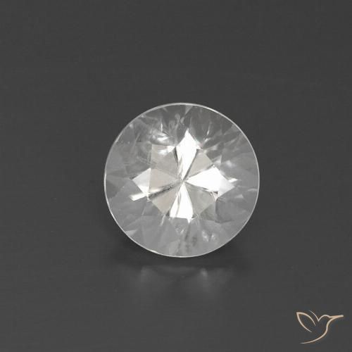 2.42ct Натуральный Белый Циркон, Круглый, Чистота VS