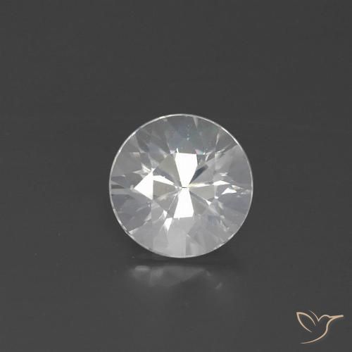 2.10ct Натуральный Белый Циркон, Круглый, VVS-VS