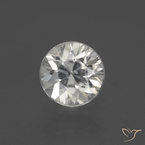 1.91ct Натуральный Теплый белый Циркон, Круглый, Чистота VS