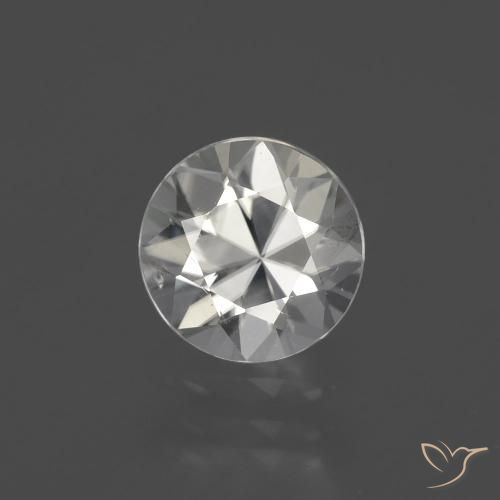 2.22ct Натуральный Теплый белый Циркон, Круглый, Чистота VS